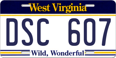 WV license plate DSC607