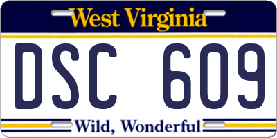WV license plate DSC609
