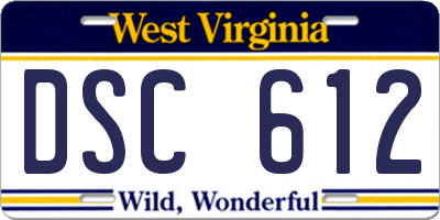 WV license plate DSC612