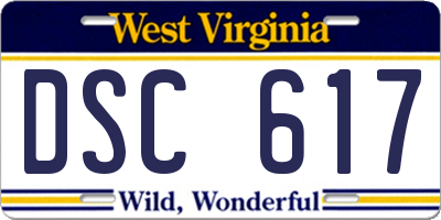 WV license plate DSC617