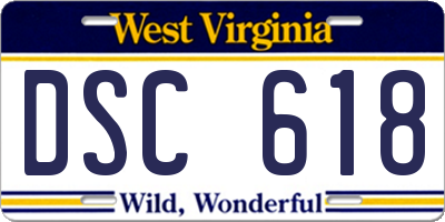 WV license plate DSC618