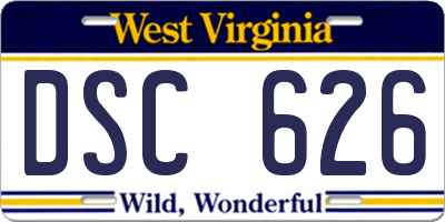 WV license plate DSC626