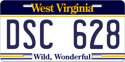 WV license plate DSC628