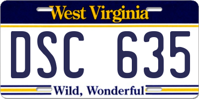 WV license plate DSC635