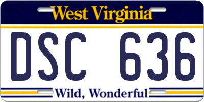 WV license plate DSC636