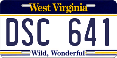 WV license plate DSC641