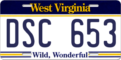 WV license plate DSC653