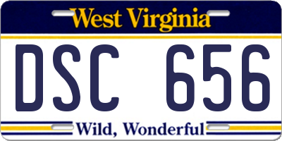 WV license plate DSC656