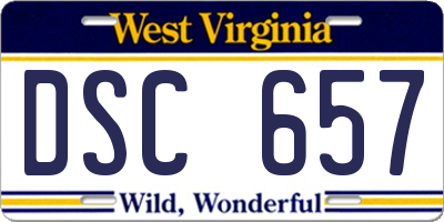 WV license plate DSC657
