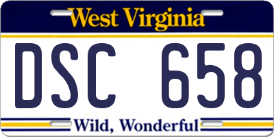 WV license plate DSC658