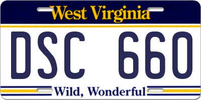 WV license plate DSC660