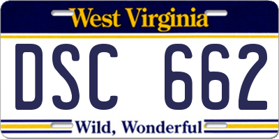 WV license plate DSC662