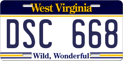 WV license plate DSC668
