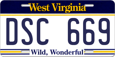 WV license plate DSC669