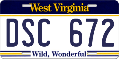 WV license plate DSC672