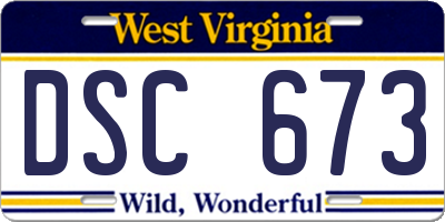 WV license plate DSC673