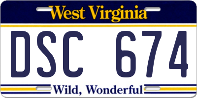 WV license plate DSC674