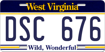 WV license plate DSC676