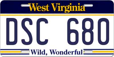 WV license plate DSC680