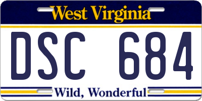 WV license plate DSC684