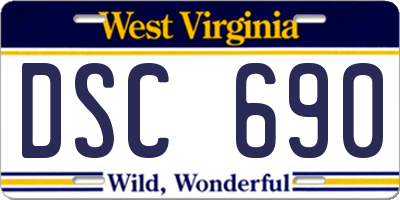WV license plate DSC690