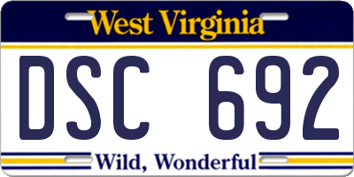 WV license plate DSC692