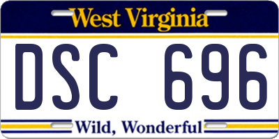 WV license plate DSC696