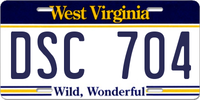 WV license plate DSC704