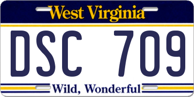 WV license plate DSC709