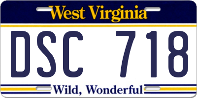 WV license plate DSC718