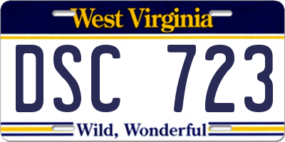 WV license plate DSC723