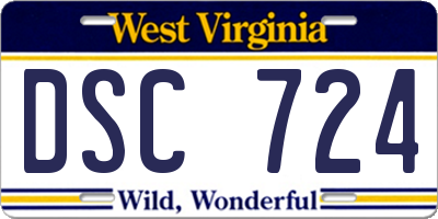 WV license plate DSC724