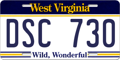 WV license plate DSC730