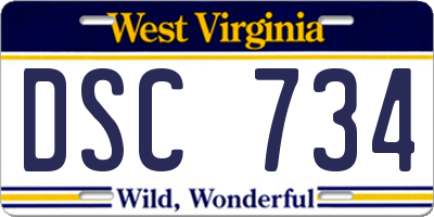 WV license plate DSC734