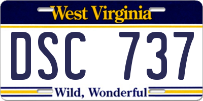 WV license plate DSC737