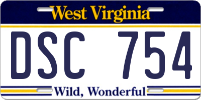 WV license plate DSC754