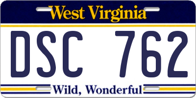 WV license plate DSC762