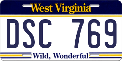 WV license plate DSC769