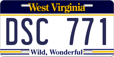 WV license plate DSC771