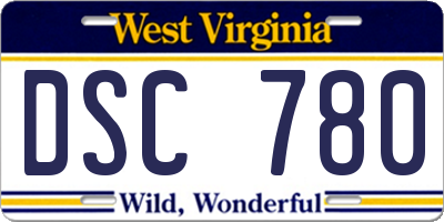 WV license plate DSC780