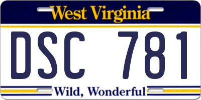 WV license plate DSC781