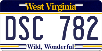 WV license plate DSC782