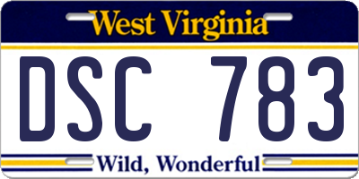 WV license plate DSC783