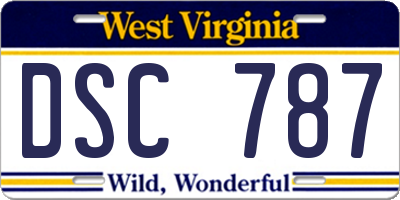 WV license plate DSC787