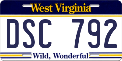 WV license plate DSC792