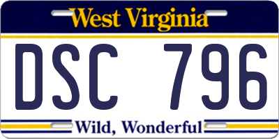 WV license plate DSC796