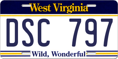 WV license plate DSC797