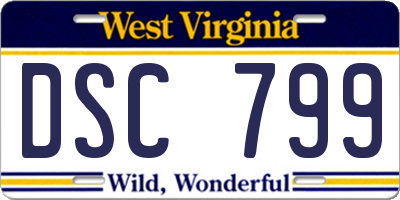 WV license plate DSC799