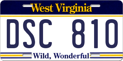 WV license plate DSC810