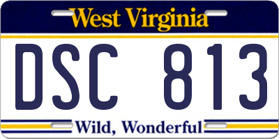 WV license plate DSC813